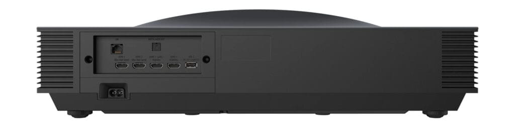 Die Schnittstellen an der Rückseite des Hisense PX4 Pro.