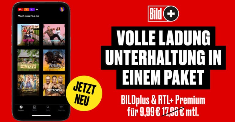 RTL+ Premium und BILDplus im Bundle: Kontroverses Bundle startet