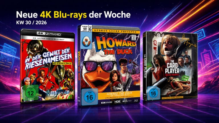 4K Blu-ray Neuheiten KW 30/2026: Der schwarze Falke, Howard the Duck, Freaked & Riesenameisen