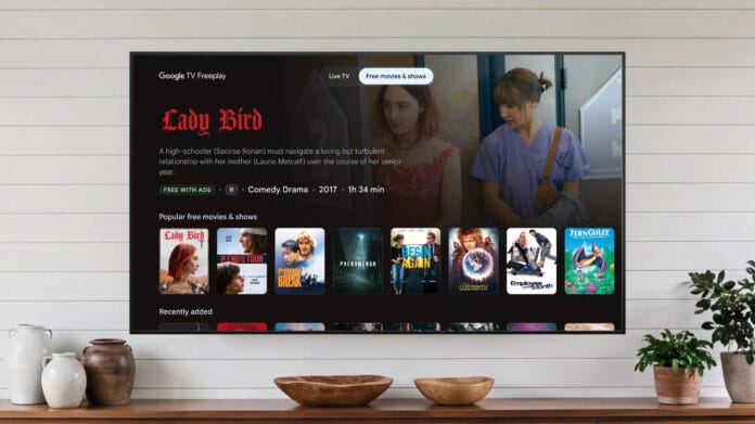 Google TV bietet per FreePlay gratis Filme und Serien auf Abruf an.
