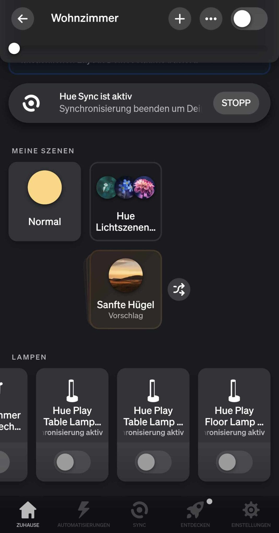 Die Philips Hue Play Lampen sind wie gewohnt &uuml;ber die Hue-App steuerbar.