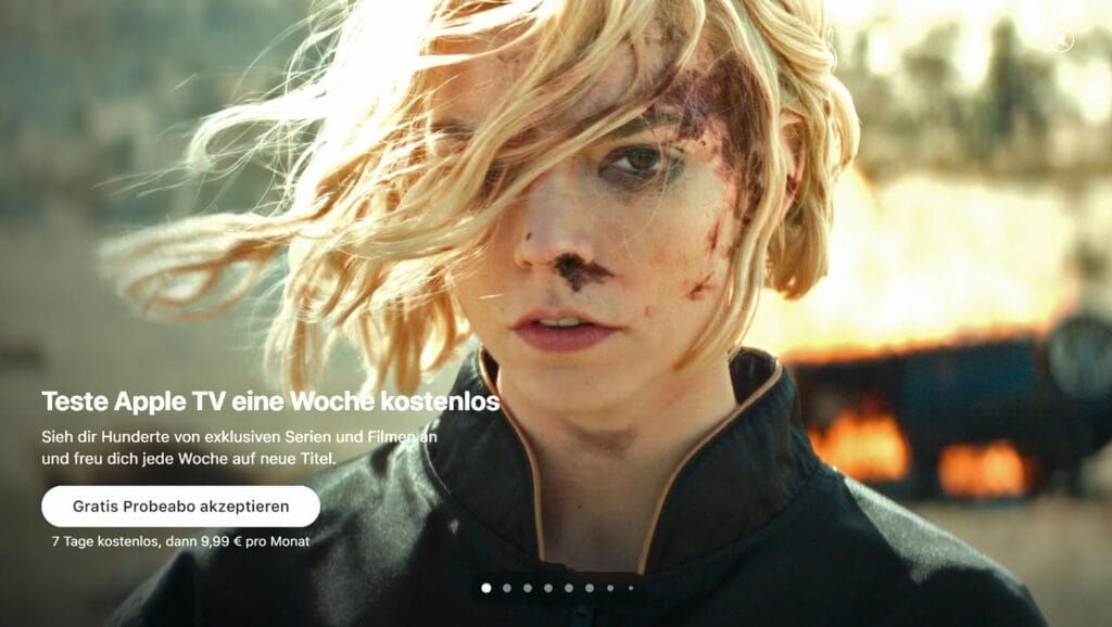 Apple TV lässt sich ohne Verpflichtung 7 Tage lang kostenlos testen.