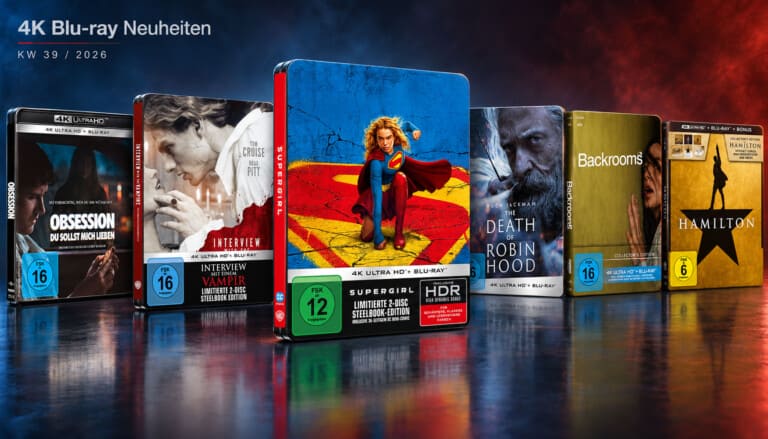 4K Blu-ray Neuheiten KW 39/2026: XL-Releasewoche mit Supergirl, Robin Hood & Interview mit einem Vampir