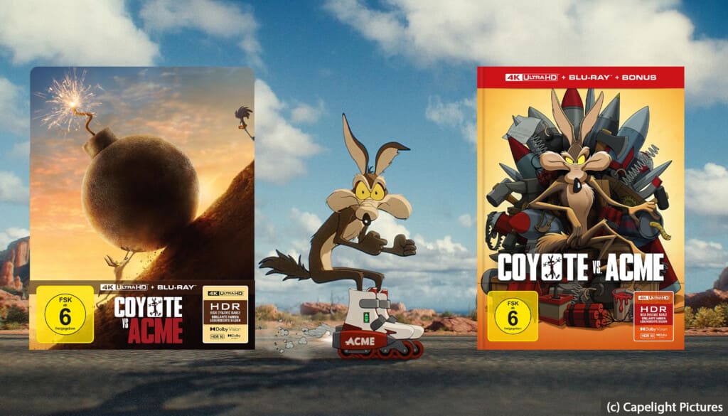 Willi Coyote, Bugs Bunny, der Roadrunner, Will Forte, John Cena uvm. geben sich die Ehre! "Coyote vs. ACME" erscheint in zwei 4K-Sammlereditionen fürs Heimkino!