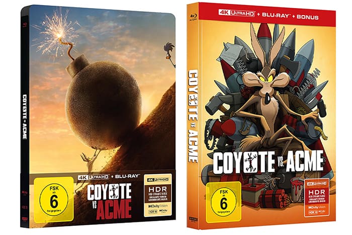 Capelight Pictures hat die finalen Artworks zu "Coyote Vs. ACME" im 4K Blu-ray Steelbook & Mediabook veröffentlicht.