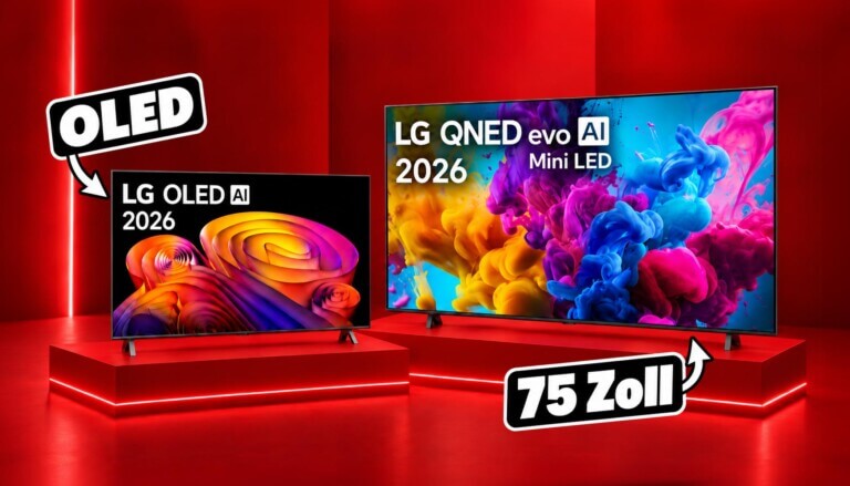 Zwei starke LG-TV-Deals: 55-Zoll-OLED für 979 Euro und 75-Zoll-QNED für 899 Euro