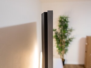 Das Mini-LED-Backlight des C8L benötigt etwas Platz zum Wirken. Der TV wirkt aber immer noch wie aus einem Guss.