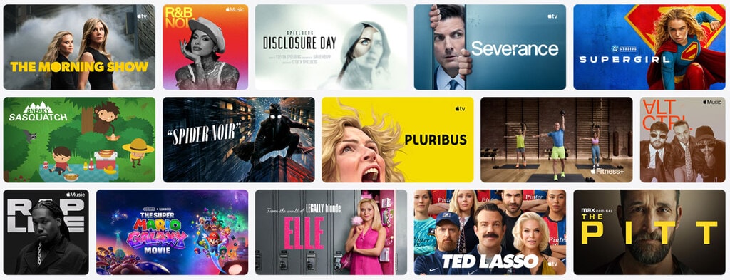 Auf dem Apple TV Streamingdienst (gibt es beim Kauf des Apple TV 4K 2026 3 Monate gratis) laufen Filme und Serien weiterhin mit einer sehr hohen audiovisuellen Qualität.