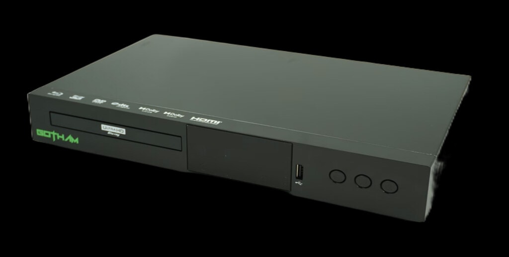 Wer bekommt beim "hochwertigen" Produktbild des neuen Gotham Audio 4K Blu-ray Players nicht sofort Lust, diesen in den digitalen Warenkorb zu legen?