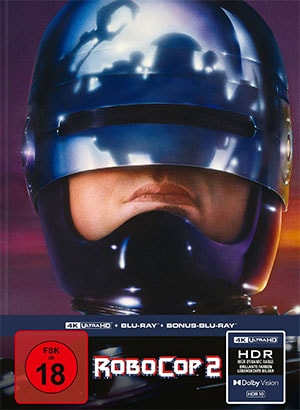 RoboCop 2 - Limitiertes 3-Disc-Mediabook – Cover B (4K Ultra HD + Blu-ray + Bonus-Blu-ray) - exklusiv im capelight-Shop