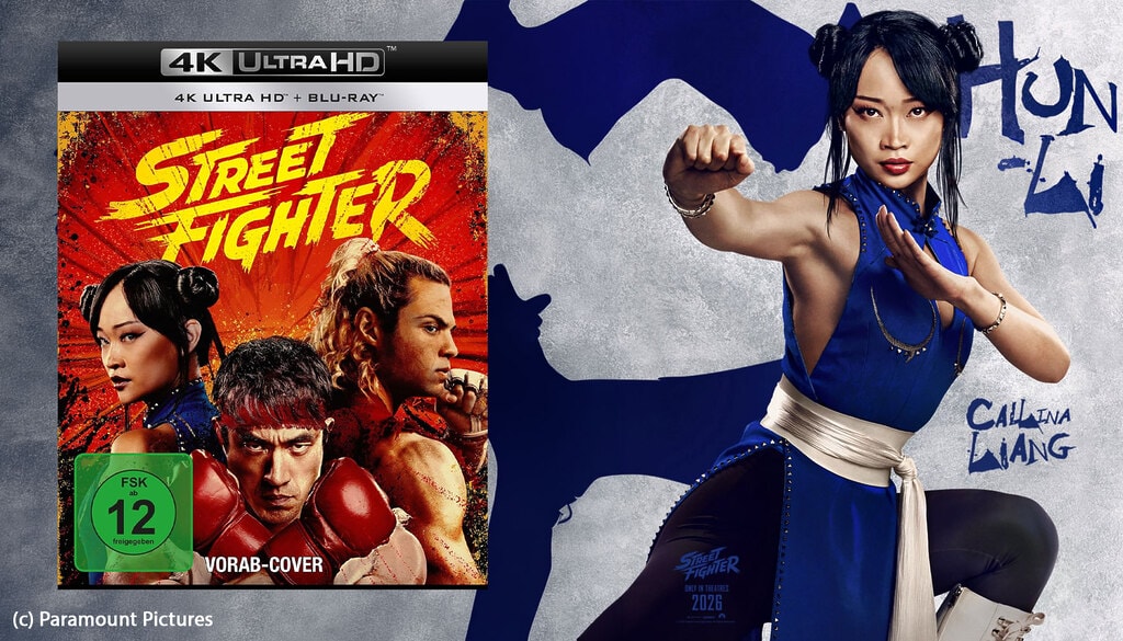 Street Fighter (2026) wird pünktlich zum Kinostart auf DVD, Blu-ray und 4K Ultra HD zur Vorbestellung angegboten!