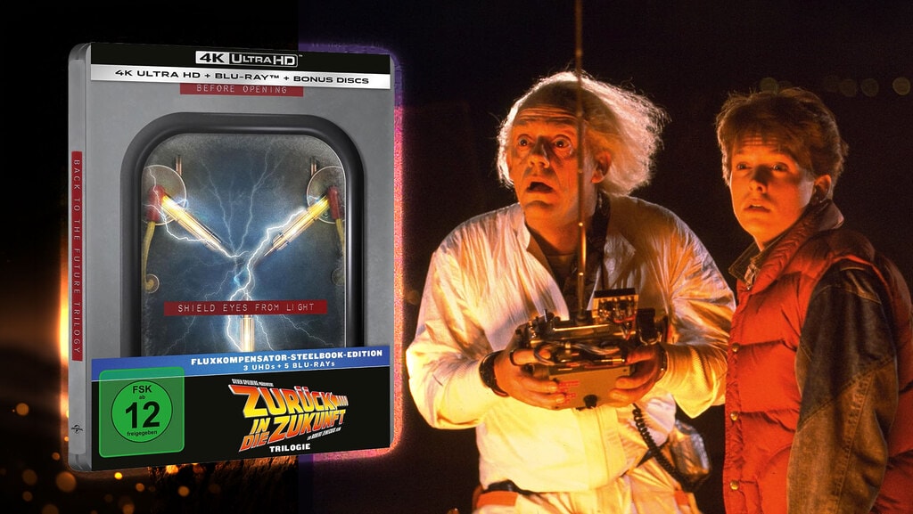 Die "Zurück in die Zukunft"-Trilogie erscheint erneut in einem limitierten 4K Steelbook im Fluxkompensator-Design